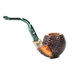 Briar Pipe Santambrogio Rusticated Bent Apple