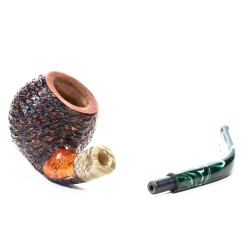 Briar Pipe Santambrogio Rusticated Bent Apple