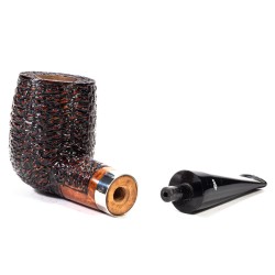 Briar Pipe Santambrogio Rusticated Billiard
