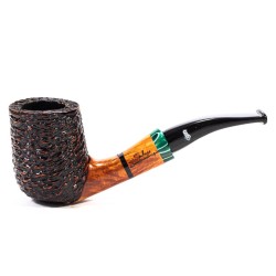 Briar Pipe Santambrogio Rusticated Bent Billiard