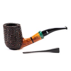 Briar Pipe Santambrogio Rusticated Bent Billiard