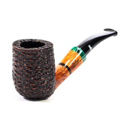 Briar Pipe Santambrogio Rusticated Bent Billiard