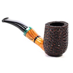 Briar Pipe Santambrogio Rusticated Bent Billiard