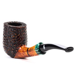 Briar Pipe Santambrogio Rusticated Bent Billiard