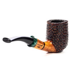 Briar Pipe Santambrogio Rusticated Bent Billiard