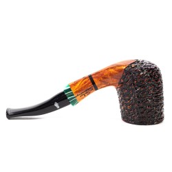 Briar Pipe Santambrogio Rusticated Bent Billiard