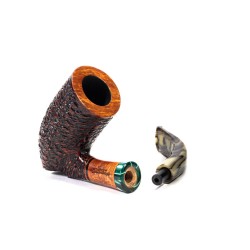 Briar Pipe Santambrogio Rusticated Bent Dublin