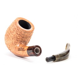 Pipe Santambrogio Rusticated Natural Bent