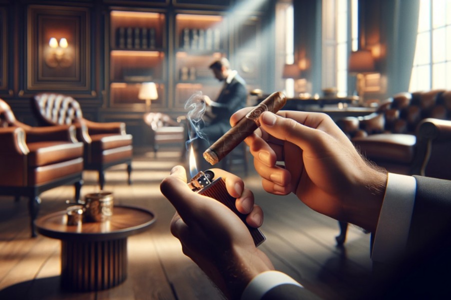 How to light a cigar?