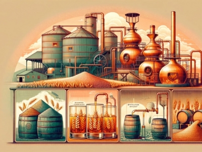 How is whiskey produced?